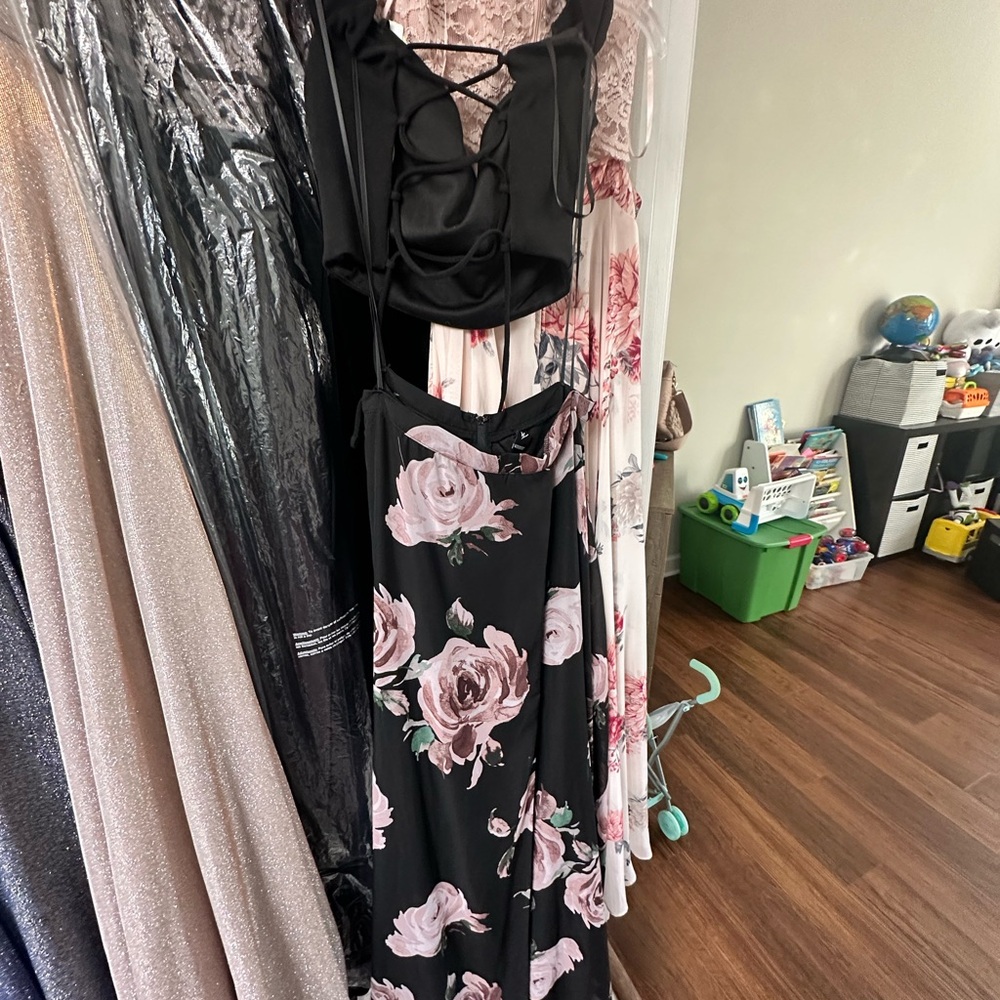 Windsor Black and Pink Dress